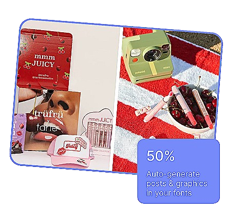 Collage of cosmetic products